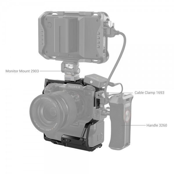 SmallRig Multifunctional Cage for FUJIFILM X-H2 / X-H2S with FT-XH / VG-XH Battery Grip 3933